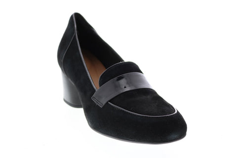 Clarks Un Cosmo Way 26147592 Womens Black Suede Slip On Pumps Heels Shoes