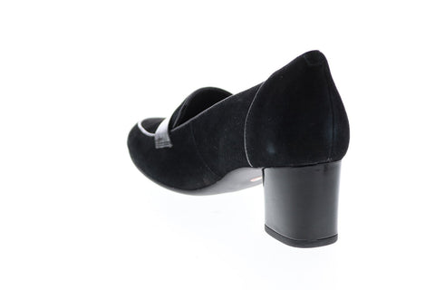 Clarks Un Cosmo Way 26147592 Womens Black Suede Slip On Pumps Heels Shoes