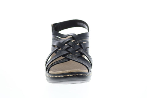 Clarks Lexi Carmen 26147666 Womens Black Leather Slingback Sandals Shoes