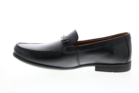 Clarks Claude Stride 26147689 Mens Black Penny Loafers & Slip Ons Shoes 