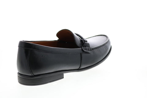 Clarks Claude Stride 26147689 Mens Black Penny Loafers & Slip Ons Shoes 