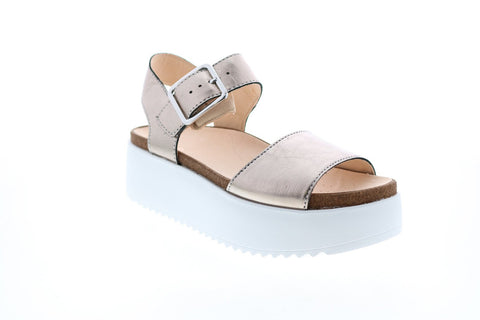 Clarks Botanic Strap 26147709 Womens Gray Leather Strap Sandals Shoes