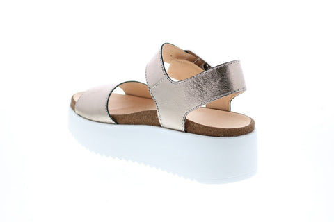 Clarks Botanic Strap 26147709 Womens Gray Leather Strap Sandals Shoes