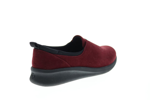 Clarks Sillian 2.0 Walk 26147772 Womens Red Canvas Slip On Loafer Flats Shoes