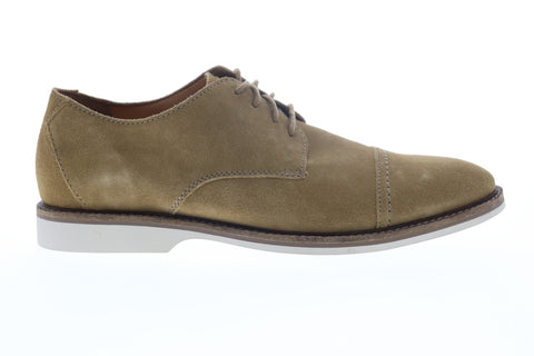 Clarks Atticus Cap 26147816 Mens Brown Suede Low Top Cap Toe Oxfords Shoes