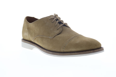 Clarks Atticus Cap 26147816 Mens Brown Suede Low Top Cap Toe Oxfords Shoes