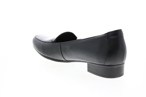 Clarks Juliet Lora 26147827 Womens Black Leather Loafer Flats Shoes