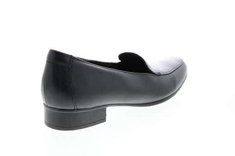 Clarks Juliet Lora 26147827 Womens Black Leather Loafer Flats Shoes