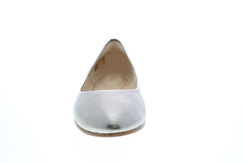 Clarks Grace Piper 26147878 Womens Silver Leather Slip On Ballet Flats Shoes