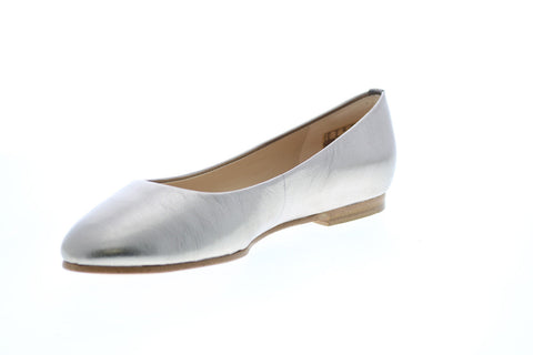 Clarks Grace Piper 26147878 Womens Silver Leather Slip On Ballet Flats Shoes