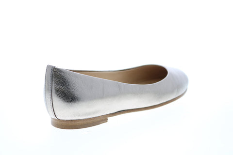 Clarks Grace Piper 26147878 Womens Silver Leather Slip On Ballet Flats Shoes