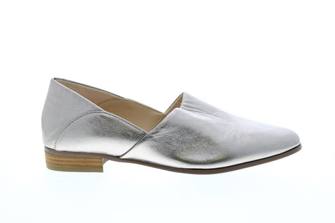 Clarks Pure Tone 26147917 Womens Gray Leather Slip On Loafer Flats Shoes