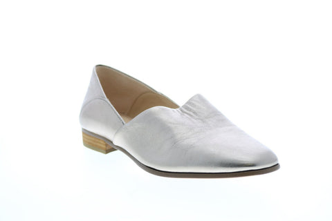 Clarks Pure Tone 26147917 Womens Gray Leather Slip On Loafer Flats Shoes