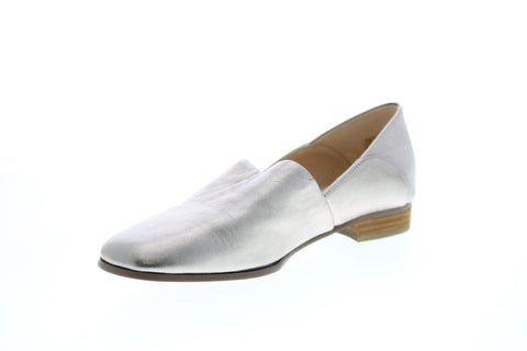 Clarks Pure Tone 26147917 Womens Gray Leather Slip On Loafer Flats Shoes