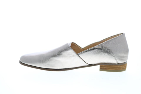 Clarks Pure Tone 26147917 Womens Gray Leather Slip On Loafer Flats Shoes