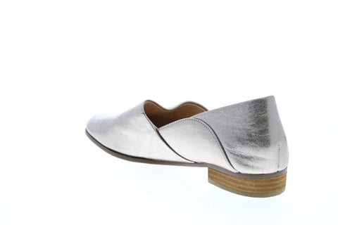 Clarks Pure Tone 26147917 Womens Gray Leather Slip On Loafer Flats Shoes