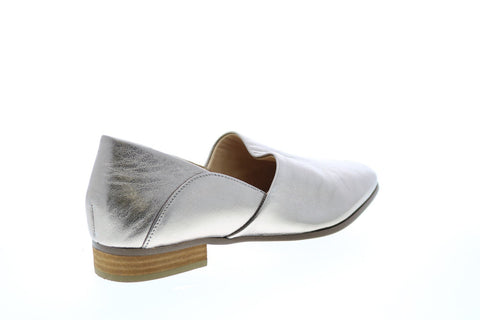 Clarks Pure Tone 26147917 Womens Gray Leather Slip On Loafer Flats Shoes