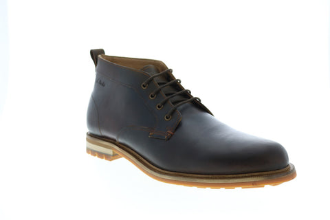 Clarks Foxwell Mid 26148008 Mens Brown Leather Lace Up Chukkas Boots