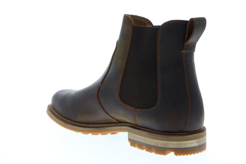 Clarks Foxwell Top 26148011 Mens Brown Leather Slip On Chelsea Boots Shoes