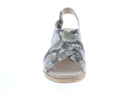 Clarks Lafley Alaine 26148134 Womens Brown Synthetic Strap Wedges Heels Shoes