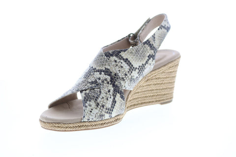 Clarks Lafley Alaine 26148134 Womens Brown Synthetic Strap Wedges Heels Shoes