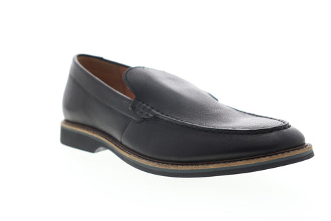 Clarks Atticus Edge 26148221 Mens Black Leather Slip On Casual Loafers Shoes