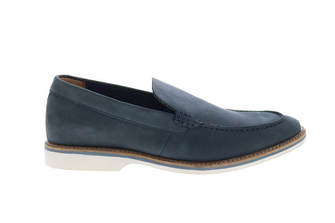 Clarks Atticus Edge 26148222 Mens Blue Nubuck Loafers & Slip Ons Casual Shoes