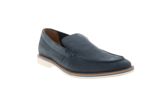 Clarks Atticus Edge 26148222 Mens Blue Nubuck Loafers & Slip Ons Casual Shoes