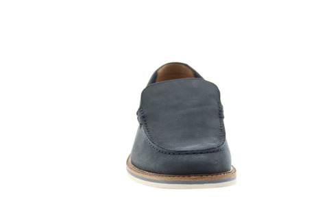 Clarks Atticus Edge 26148222 Mens Blue Nubuck Loafers & Slip Ons Casual Shoes