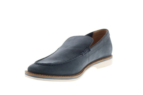Clarks Atticus Edge 26148222 Mens Blue Nubuck Loafers & Slip Ons Casual Shoes