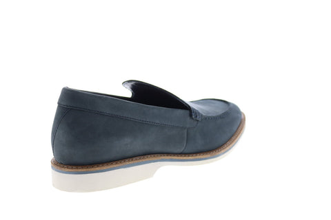 Clarks Atticus Edge 26148222 Mens Blue Nubuck Loafers & Slip Ons Casual Shoes