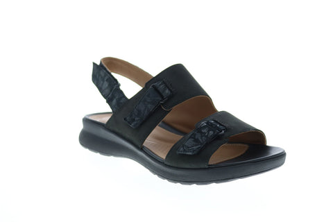 Clarks Un Adorn Sling 26148265 Womens Black Nubuck Strap Sandals Shoes