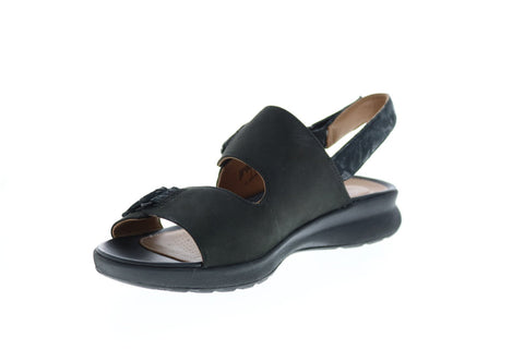 Clarks Un Adorn Sling 26148265 Womens Black Nubuck Strap Sandals Shoes