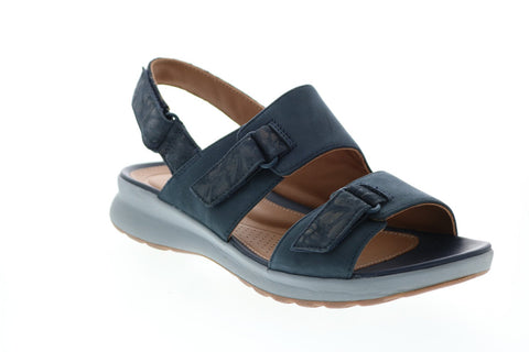 Clarks Un Adorn Sling 26148267 Womens Blue Wide Slingback Sandals Shoes