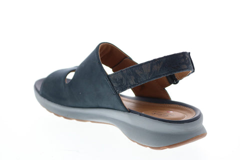 Clarks Un Adorn Sling 26148267 Womens Blue Wide Slingback Sandals Shoes