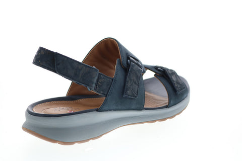 Clarks Un Adorn Sling 26148267 Womens Blue Wide Slingback Sandals Shoes