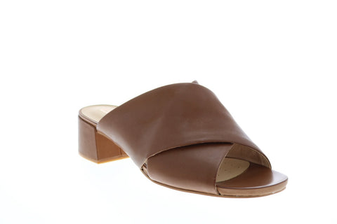 Clarks Sheer 35 Mule 26148405 Womens Brown Leather Slip On Mules Heels Shoes