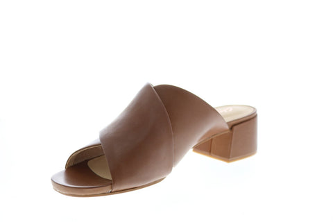 Clarks Sheer 35 Mule 26148405 Womens Brown Leather Slip On Mules Heels Shoes