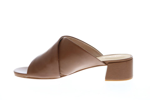 Clarks Sheer 35 Mule 26148405 Womens Brown Leather Slip On Mules Heels Shoes
