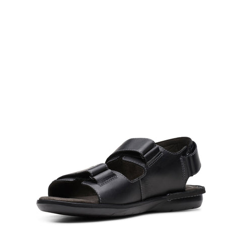 Clarks Ellison Bay 26148456 Mens Black Leather Strap Sport Sandals Shoes