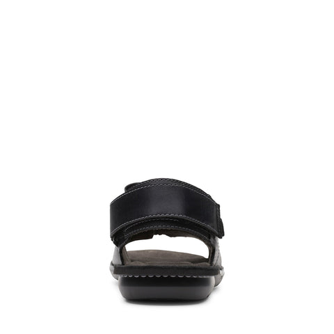 Clarks Ellison Bay 26148456 Mens Black Leather Strap Sport Sandals Shoes