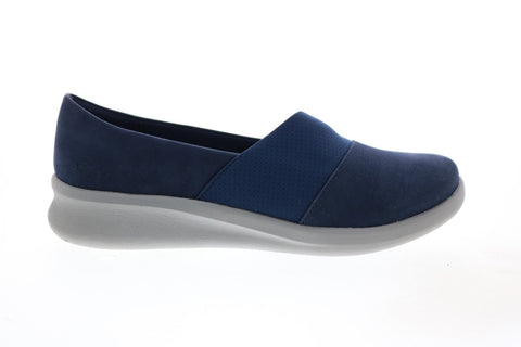 Clarks Sillian 2.0 Moon 26148538 Womens Blue Canvas Loafer Flats Shoes