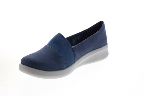 Clarks Sillian 2.0 Moon 26148538 Womens Blue Canvas Loafer Flats Shoes