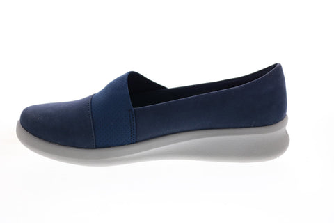 Clarks Sillian 2.0 Moon 26148538 Womens Blue Canvas Loafer Flats Shoes