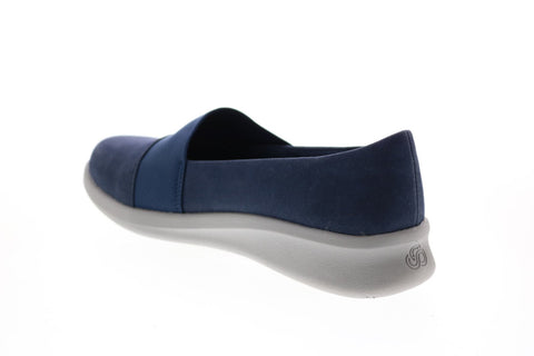 Clarks Sillian 2.0 Moon 26148538 Womens Blue Canvas Loafer Flats Shoes