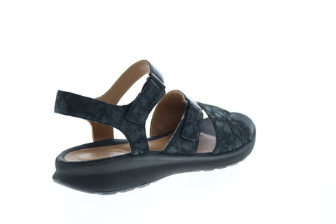 Clarks Un Adorn Ease 26148559 Womens Black Leather Strap Sandals Shoes