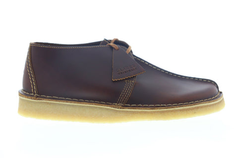 Clarks Desert Trek 26148562 Mens Brown Leather Lace Up Desert Boots Shoes