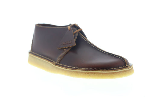 Clarks Desert Trek 26148562 Mens Brown Leather Lace Up Desert Boots Shoes