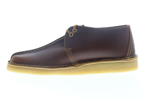 Clarks Desert Trek 26148562 Mens Brown Leather Lace Up Desert Boots Shoes