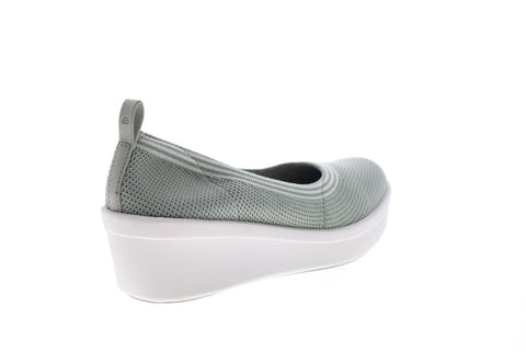 Clarks Step Rose Fern 26148605 Womens Green Canvas Slip On Ballet Flats Shoes